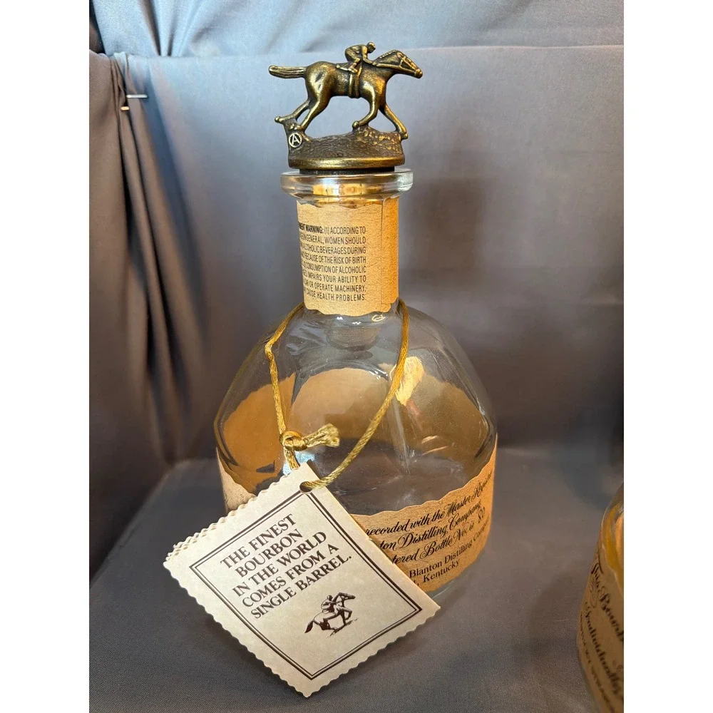 Blanton's Single Barrel Bourbon Empty Bottles with Stopper Letters B A N T S Set